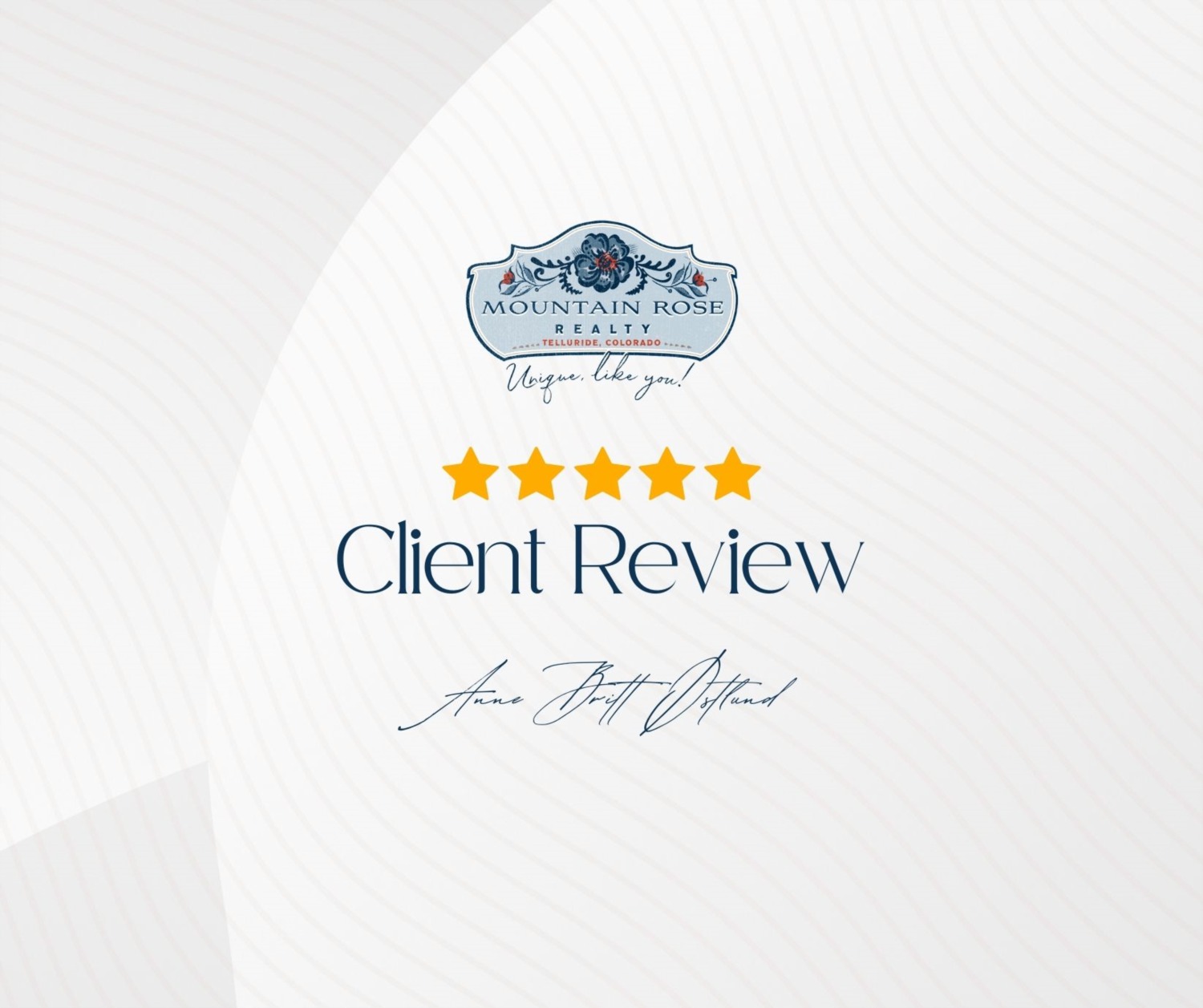 Another Happy 'Mountain Rose Realty' Client!