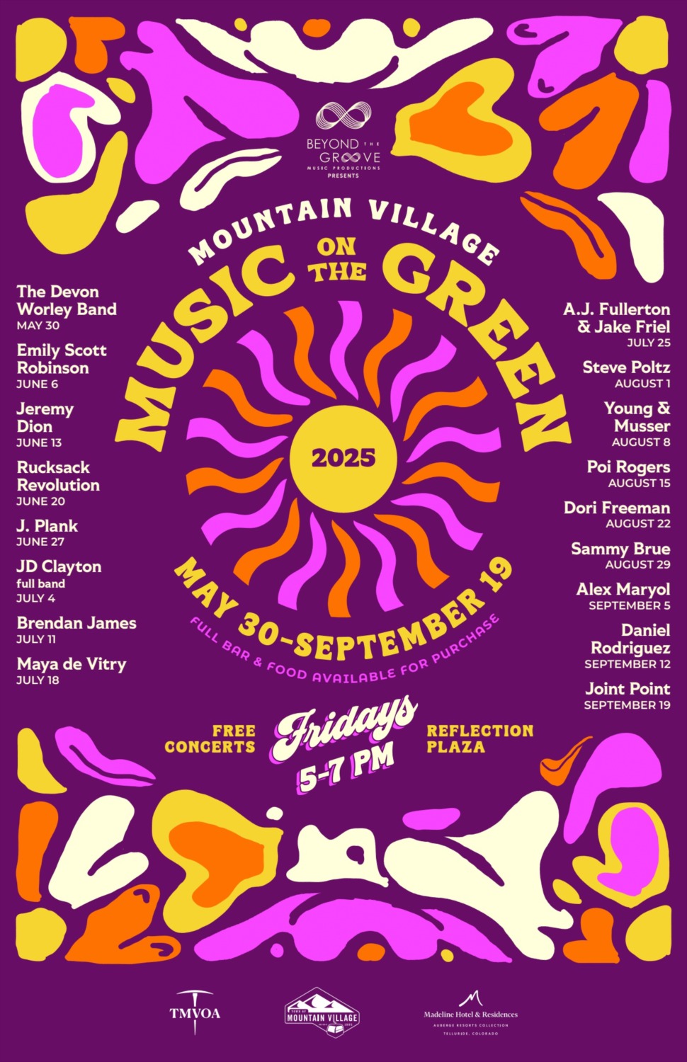 Get Ready to Groove: Free 2025 Music on the Green Concerts Every Friday in Mountain Village