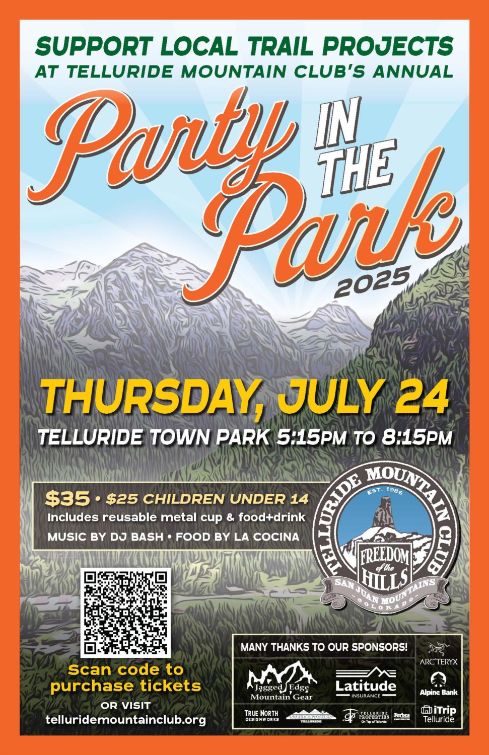 Telluride Mountain Club 2025 Party in the Park | July 24