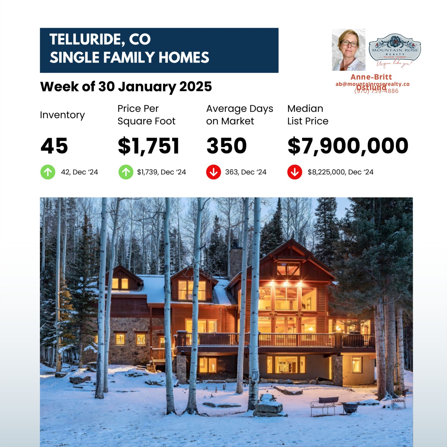 Telluride Luxury Market Sentiments as of 30 January 2025